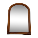 Vintage ethnic rattan mirror