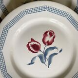 Flat plates Digoin tulips