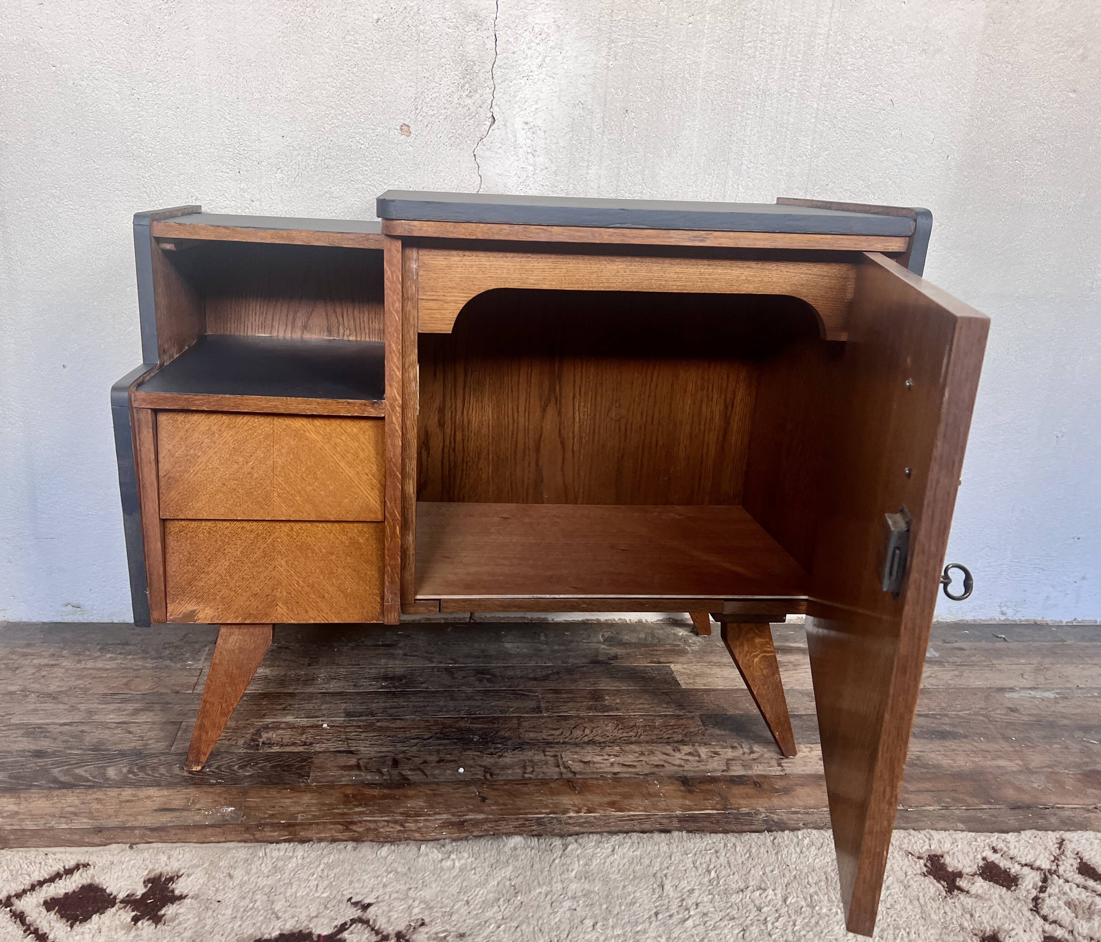 Meuble tv enfilade vintage pieds compas