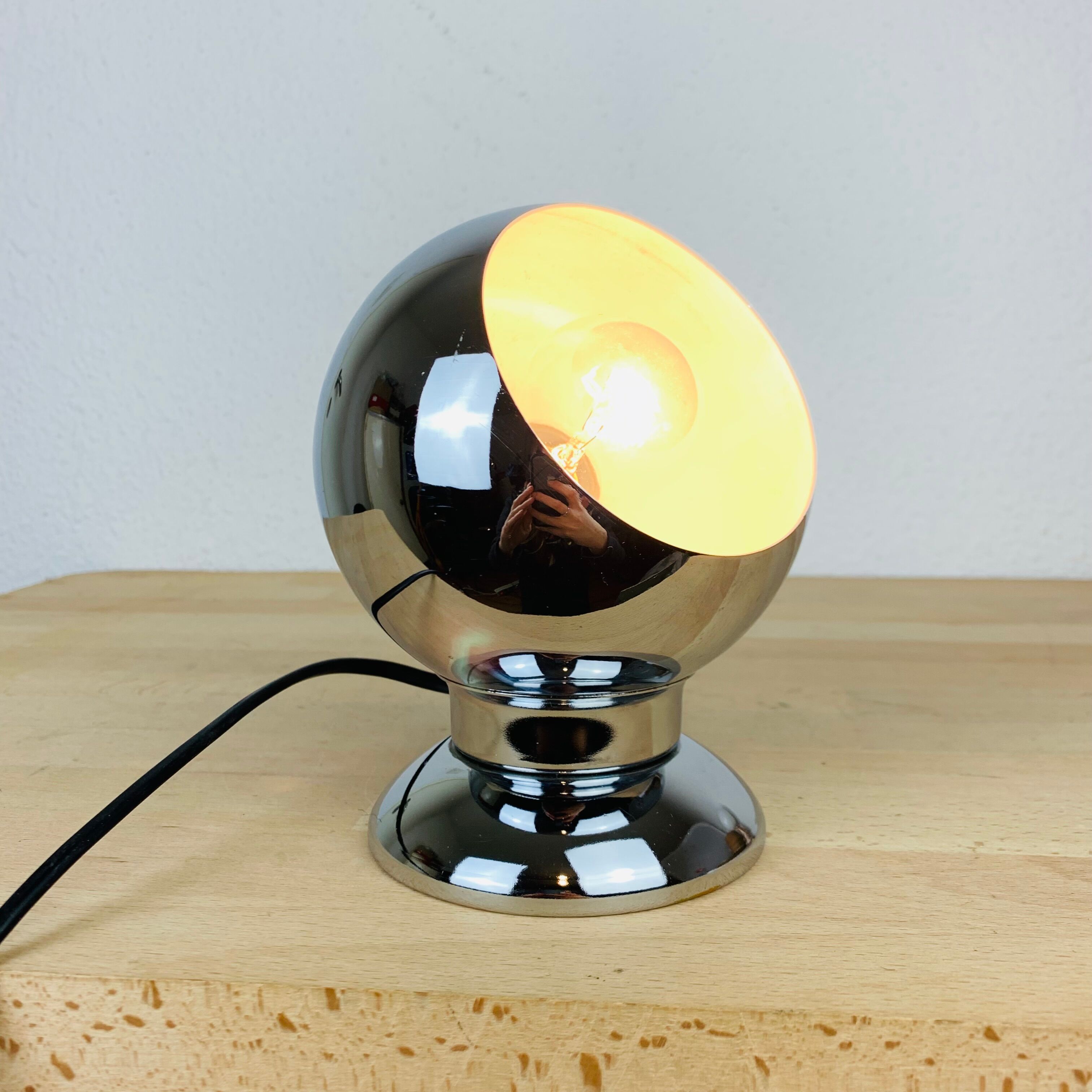 Eyeball spot lamp chrome 70s space age
