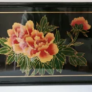 Vintage service platter in Japanese style from the 70s/80s.