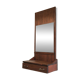 Miroir scandinave vintage teck palissandre années 1970