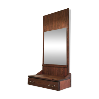 Miroir scandinave vintage teck palissandre années 1970
