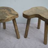 Pair of low tables harnesses mango wood