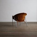 Erik Ole Jørgensen for Bovirke Easy Chair in suede and chrome Denmark 1953