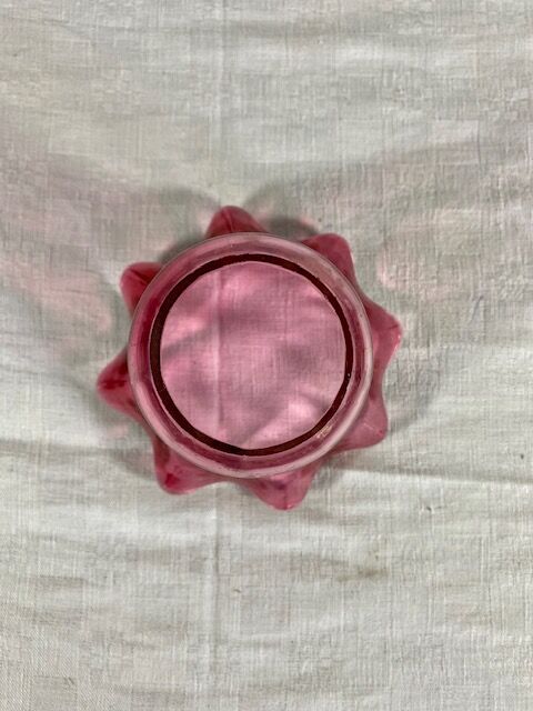 Pink glass lampshade for floor lamp