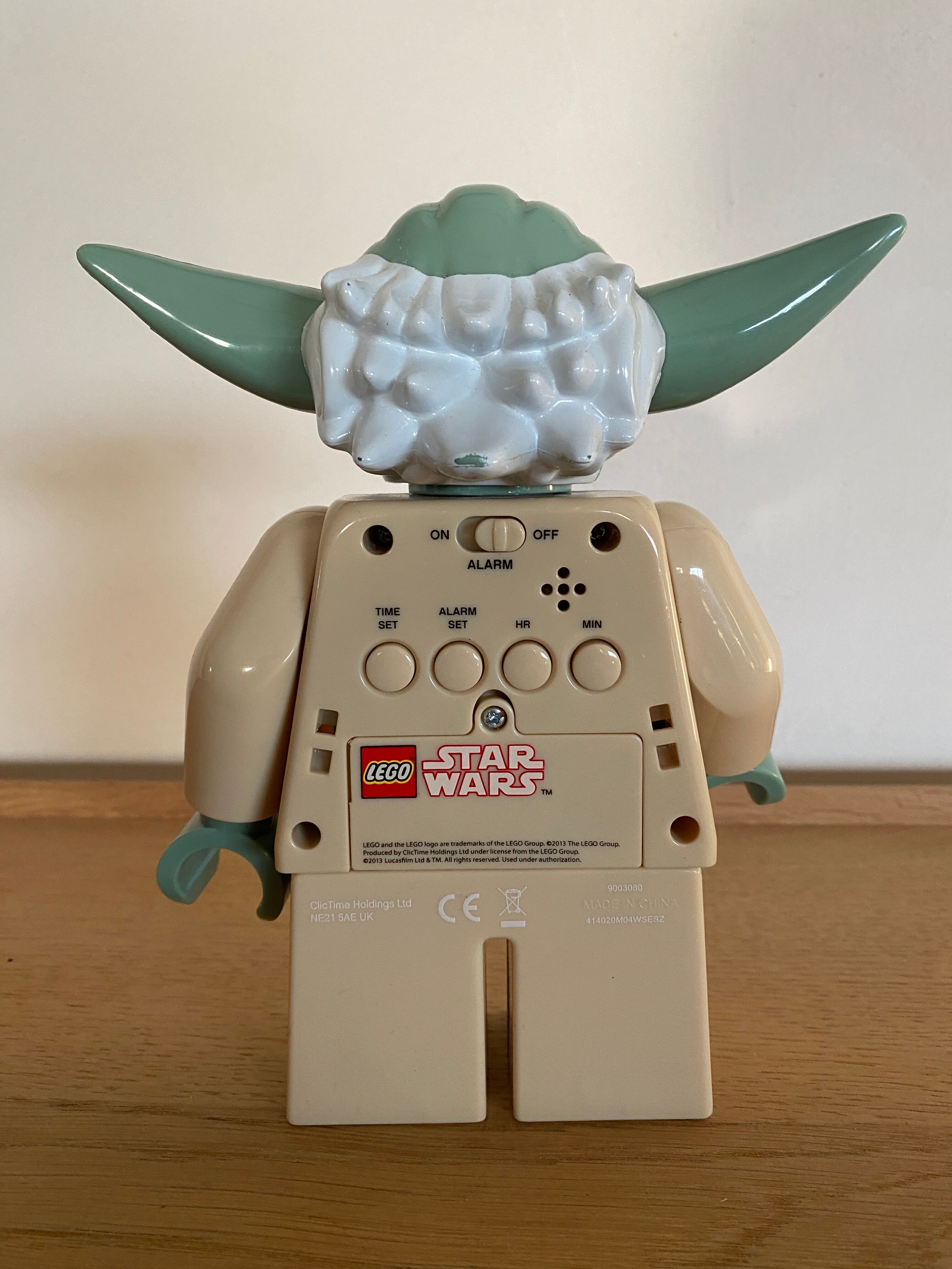 Lego Star Wars Yoda 10" Mini Figure Light Up Alarm Clock