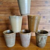 Set of 6 stoneware cups from Digoin.