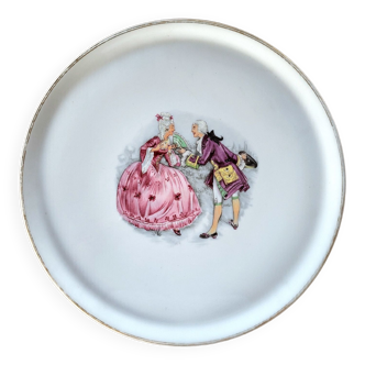 Large flat plate (flat) in Limoges porcelain