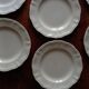 6 flat plates Digoin Sarreguemines ivory model (ø 24,5cm)