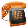 Telephone socotel orange marron 1970 clavier