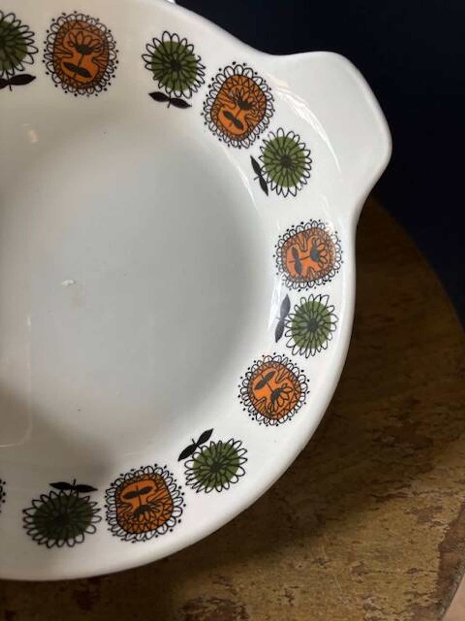 Service vintage Sarreguemines - porcelaine à feu