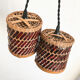 Lot de 2 baladeuses en osier