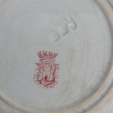 3 talking dessert plates earthenware from Gien the language of flowers n°', 5 and 6 diam 20 cm