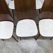 Set of 6 Baumann model 840 G2S chairs in varnished mahogany finish, 1963