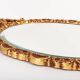 Vintage Italian mirror in gold and brown, gilded woodwork, 1960s.
