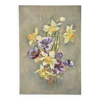 Ancient floral tableau