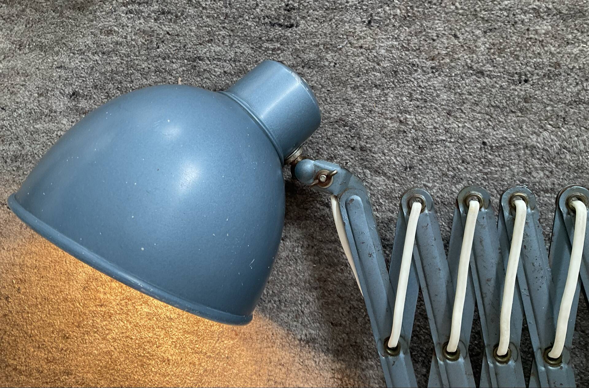 Industrial scissors wall lamp from the 1960s.