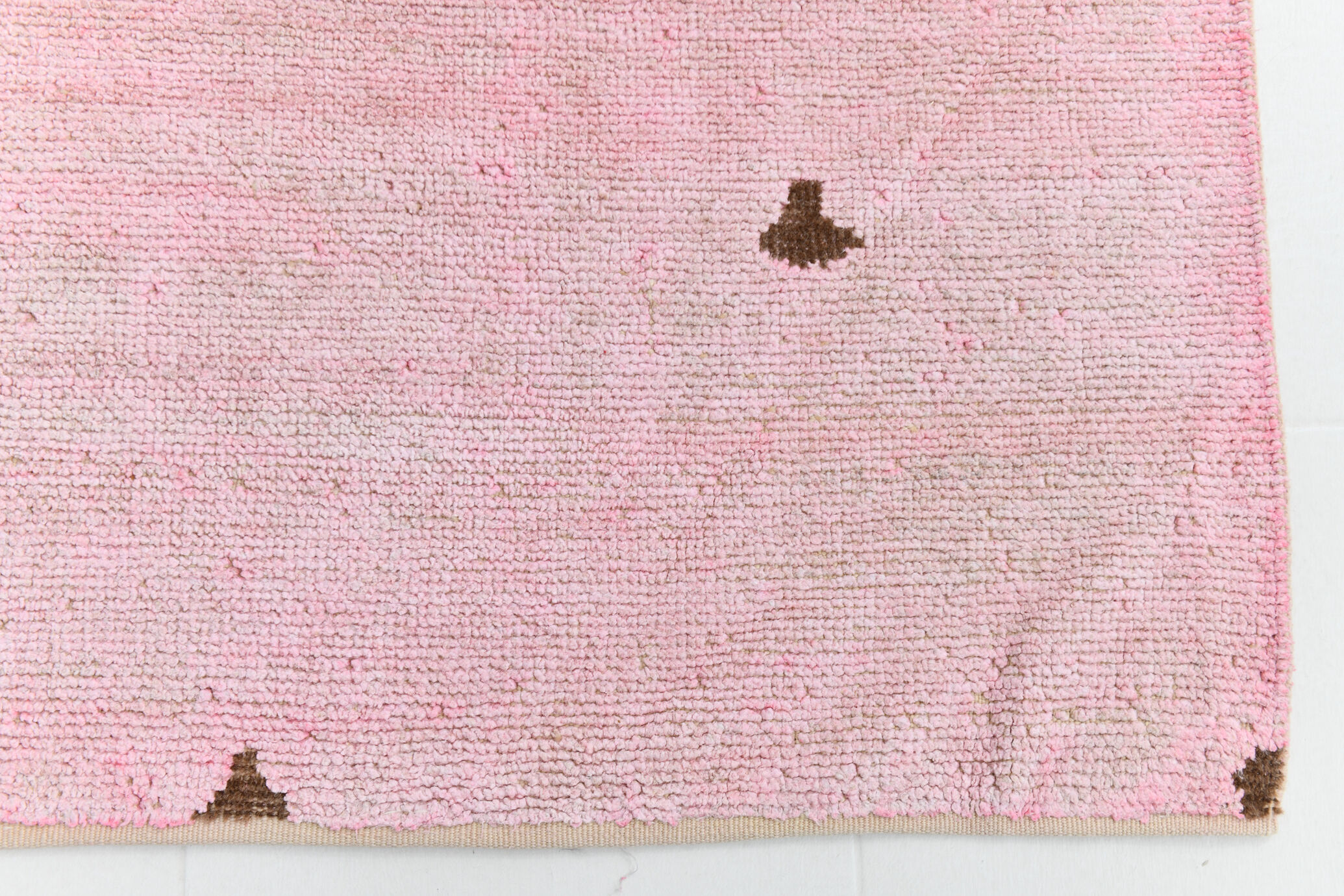 Tapis de chanvre rose poussiéreux 7x10, 212x301cm