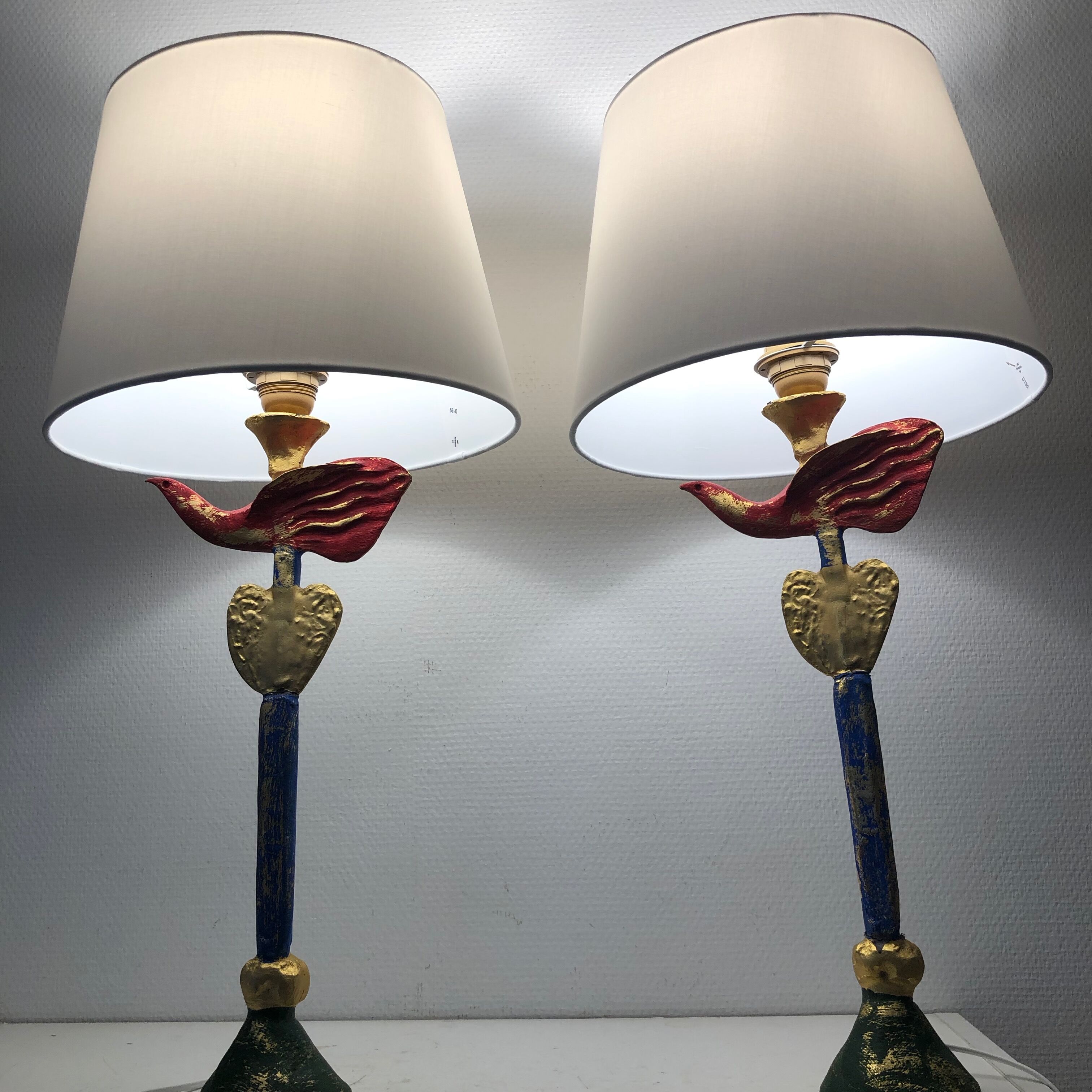 Pair of table lamps Fondica, Pierre Casenove, 1994