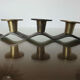 Candle holder "wave-shaped" in brass 60s 70s