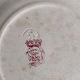 Set of 6 dinner plates in Terre de fer earthenware, red color