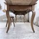 Farm table cherry wood with curved legs, 19th century.