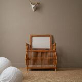 Rattan toy box, Scandinavian decoration, handmade