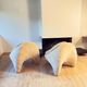 Pair of Sculptural Lounge Chairs by Luigi Colani, 1960s – Hermès Metaphores Silk