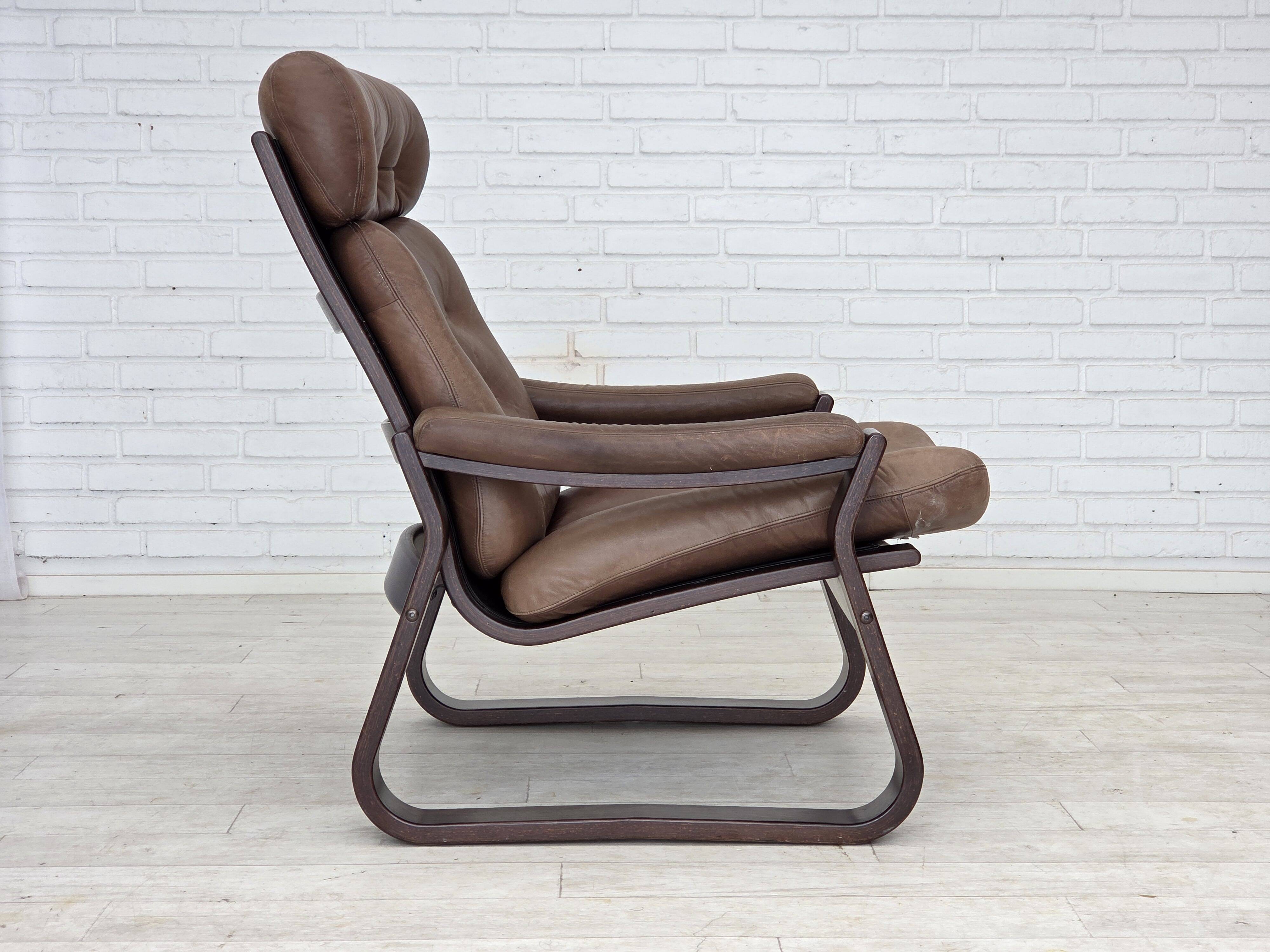 1970s, Danish design by Georg Thams, lounge chair, furniture leather.