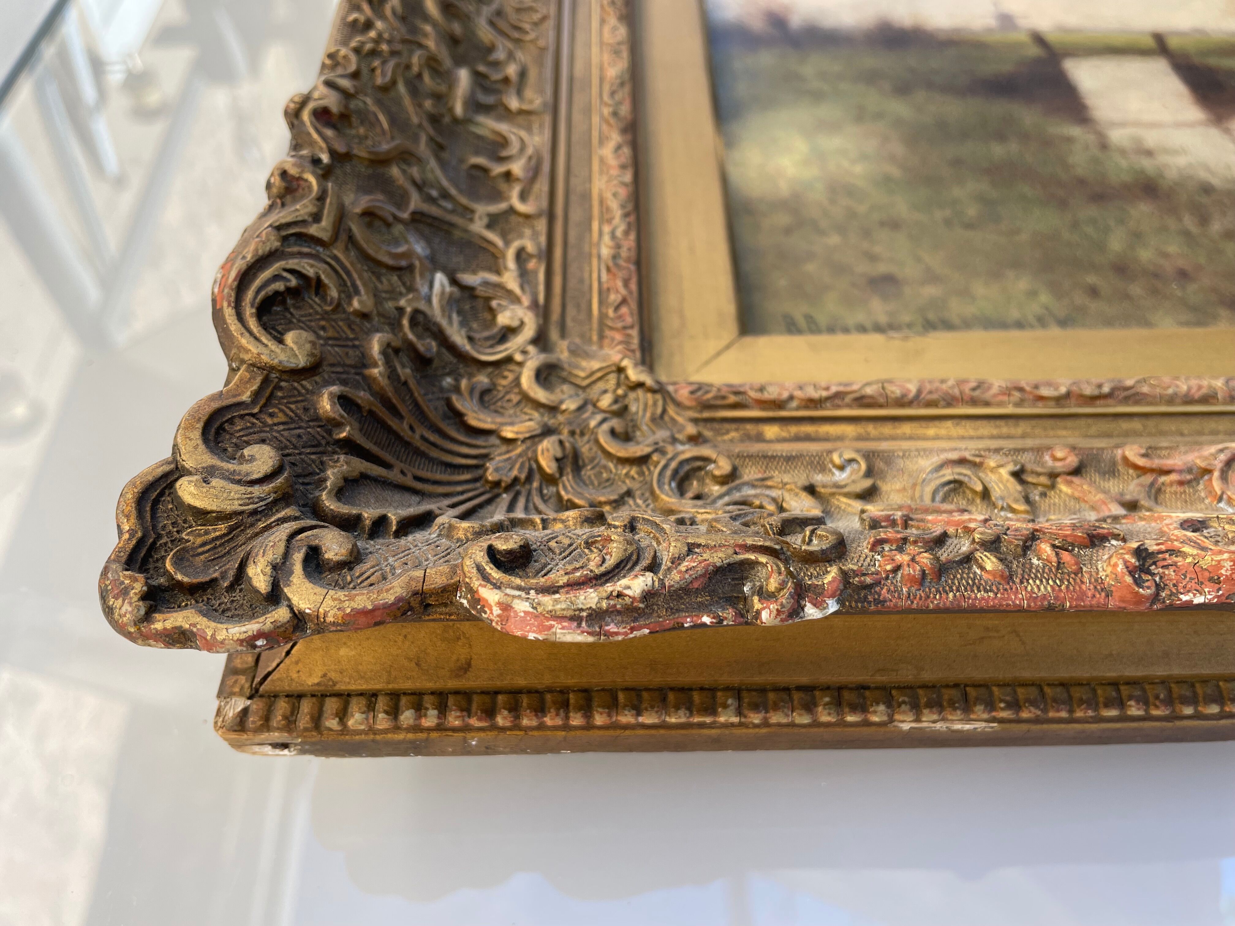 Oil on canvas, holland landscape