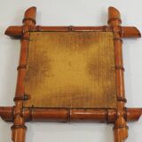 Antique mercury mirror in turned bamboo-style wood – Rare 19th century piece