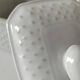 Small white porcelain terrine Geneviève Lethu – graphic relief