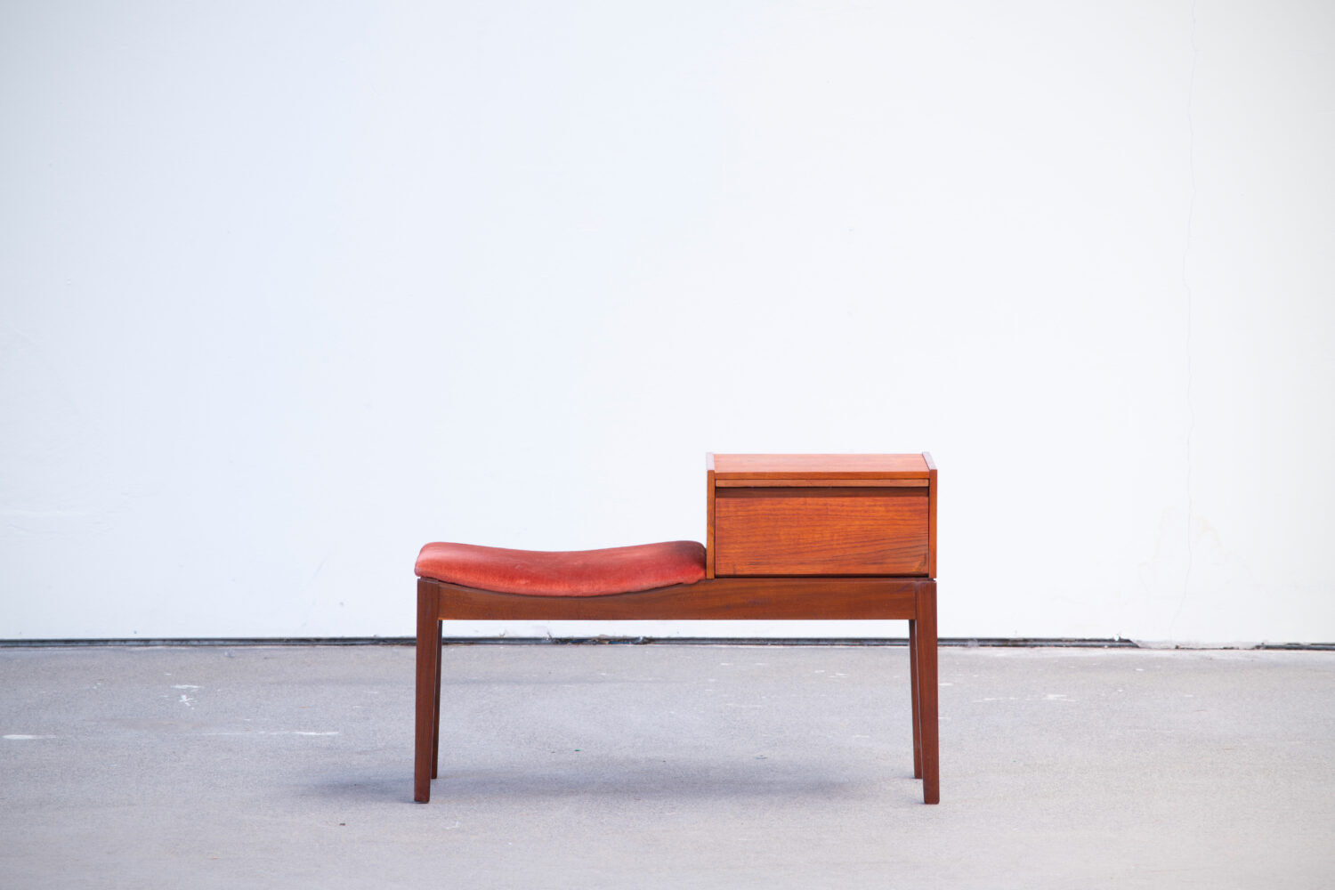 Scandinavian entrance bench, vintage 1960