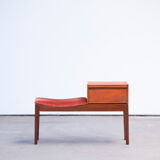 Scandinavian entrance bench, vintage 1960