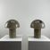Pair of LIDO mushroom table lamps in brown glass by Peill and Putzler, 1970.