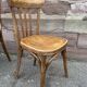 4 Mismatched bistro chairs curved wood Brasserie