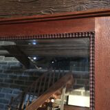 Bevelled oak mirror 154x79cm