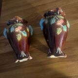 2 vases en barbotine