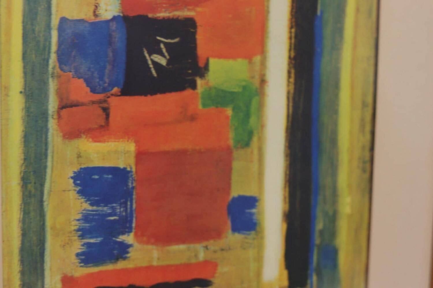 Swedish Oil on Panel – “Abstract Composition” by MARTIN BISSIÈRE, 1952