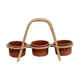 Original, plant door 3 pots sandstone and bamboo, 1970's