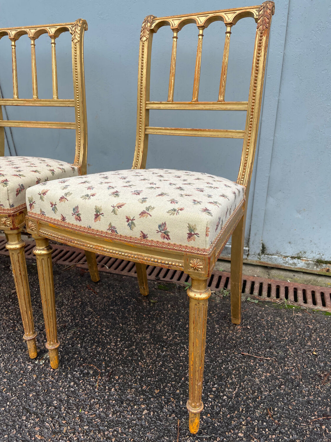 4 wooden chairs dore late nineteenth style louis xvi