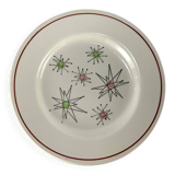 1950s Vintage French Gien Set of 5 Dessert Plates with Comets pattern