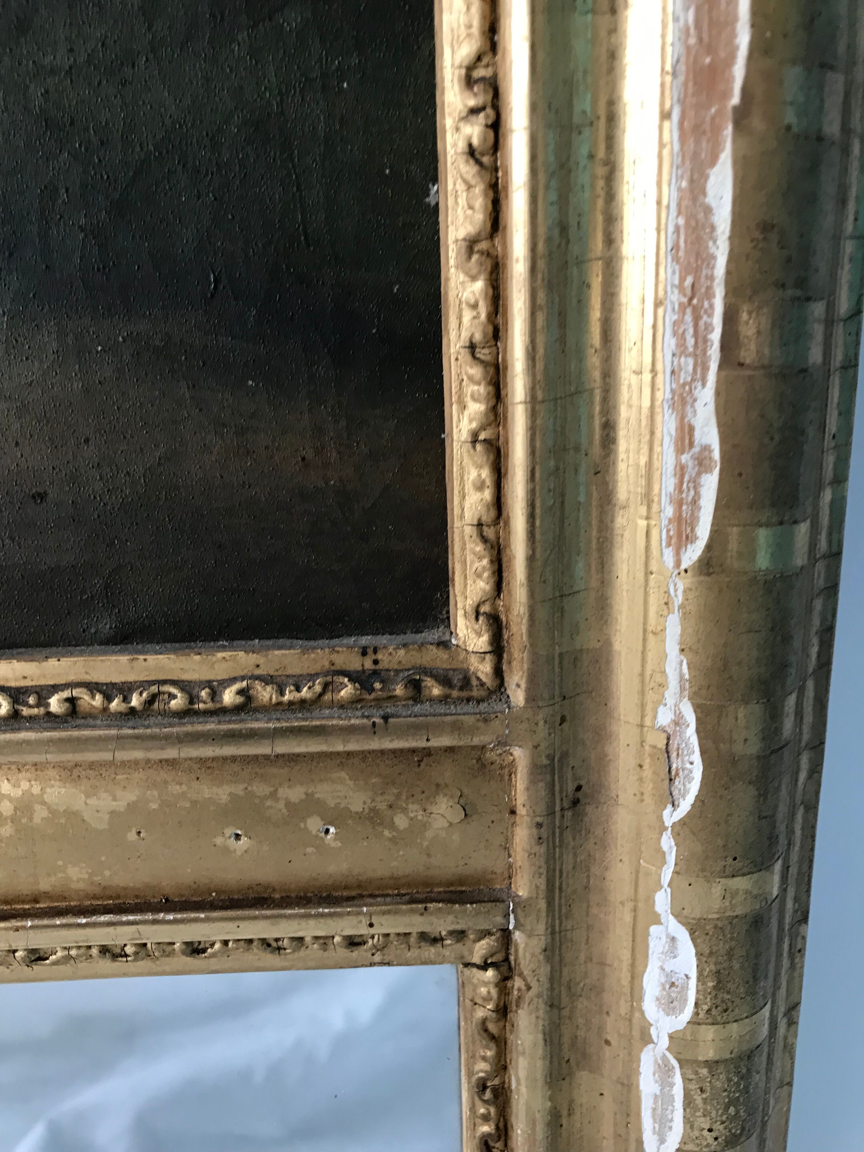 Miroir trumeau 19ème siècle jeu d'enfants  144 x 70 cm