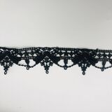 Square cushion, cover and insert, black and white. Model "Tatiana".