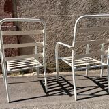 Stackable Garden Armchairs with Elastic Ropes, 1970s, Set of 6