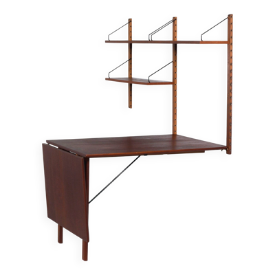 Système mural Royal avec bureau par Poul Cadovius pour Cado, années 1960 – Teck, pliable