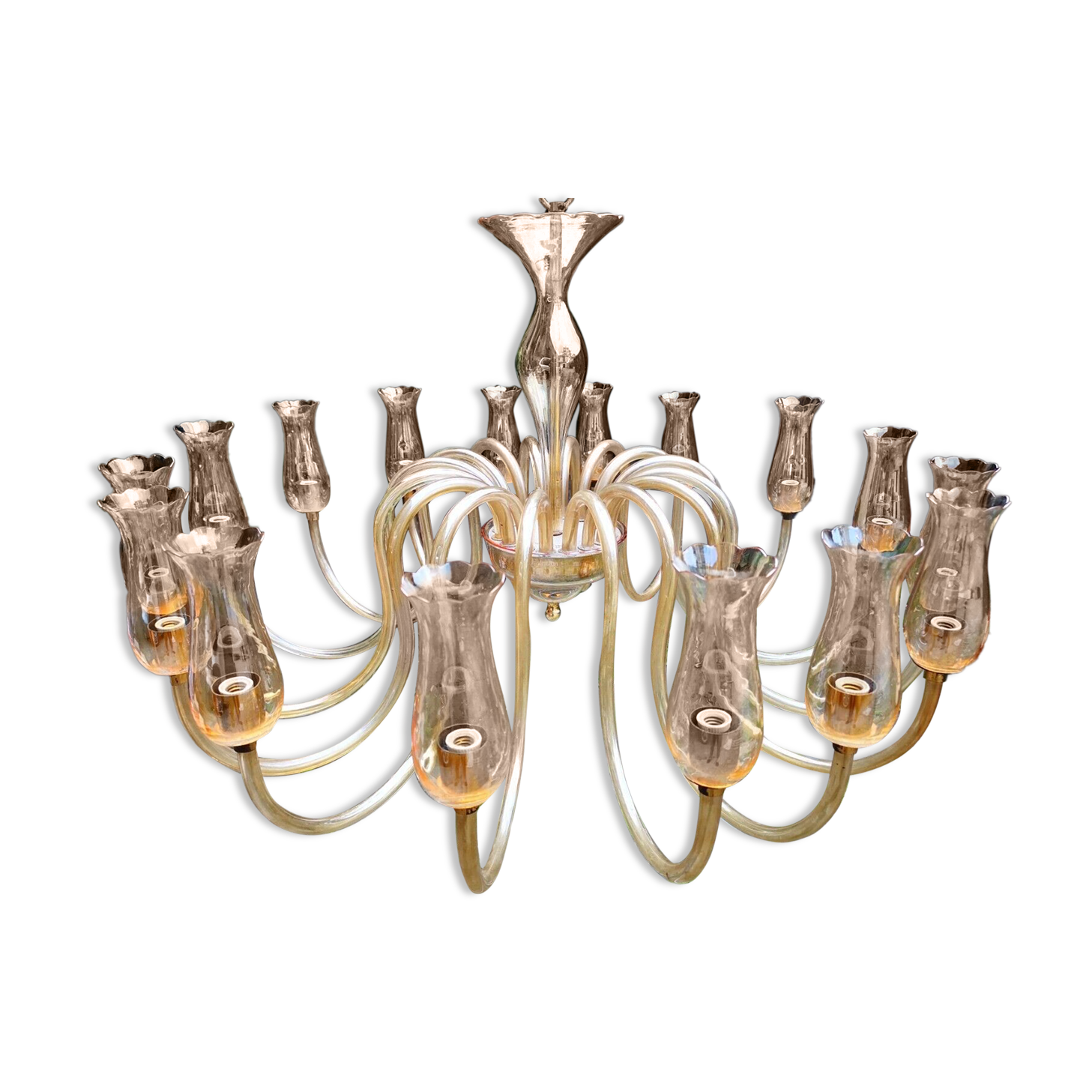 De majo murano sixteen arm chandelier 1950/60