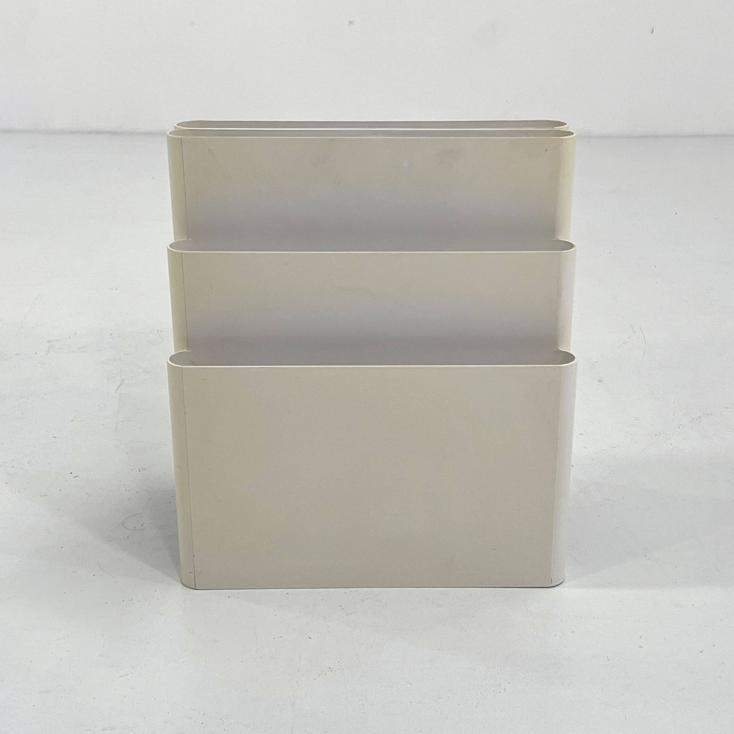 Porte-magazines crème par Giotto Stoppino pour Kartell, 1970