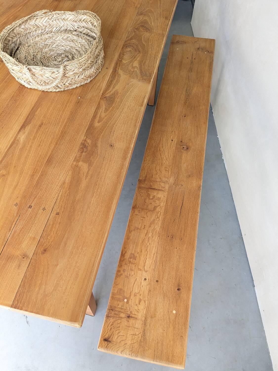 Cherry wood farmhouse table